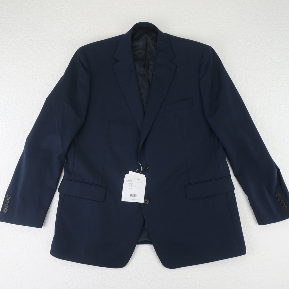 Lauren Ralph Lauren Wool Blazer‎ Sport Coat Suit Jacket Mens 46 Long Blue $450